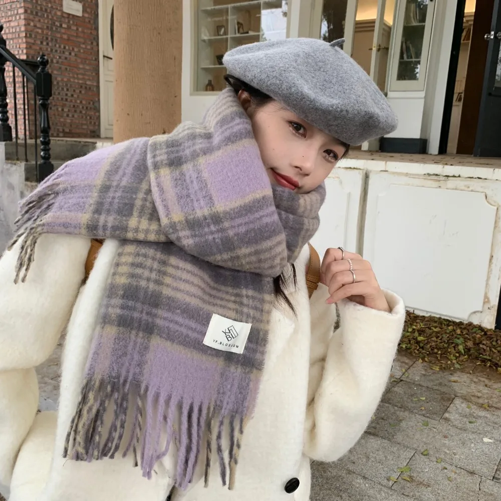 Warm Winter Cashmere Mohair Scarf Shawl Wrap for Women