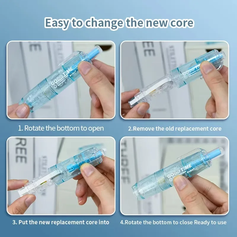 Cute Korean Correction Tape for Students Whiteout Roller Pen Eraser School Supplies Stationery Office Writing Tool Durable Gift