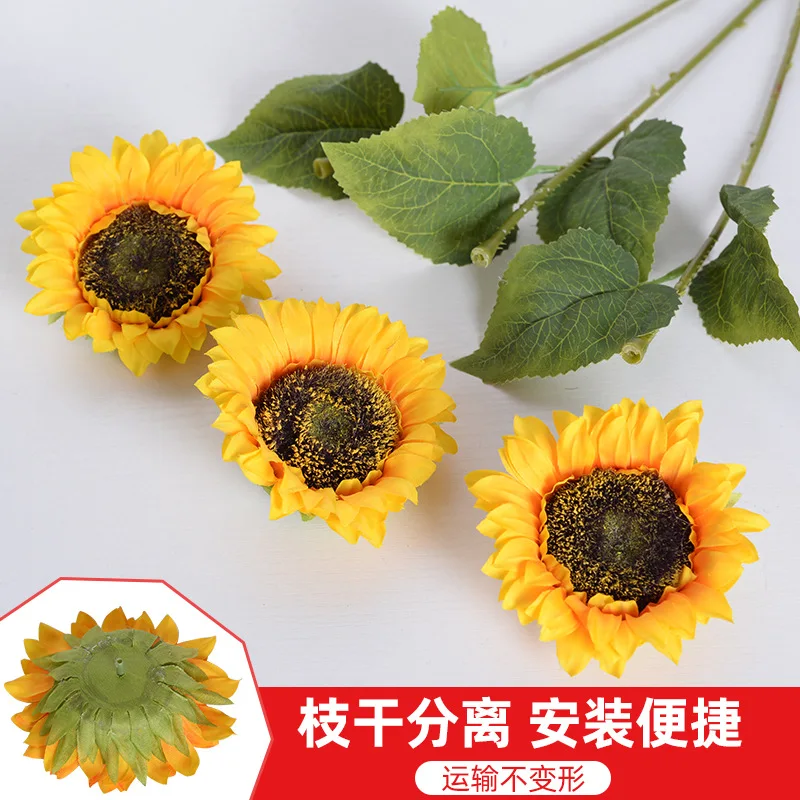 5pcs Sunflower artificial flower, home hotel living room decoration, sardine artificial flower, sunflower artificial flower