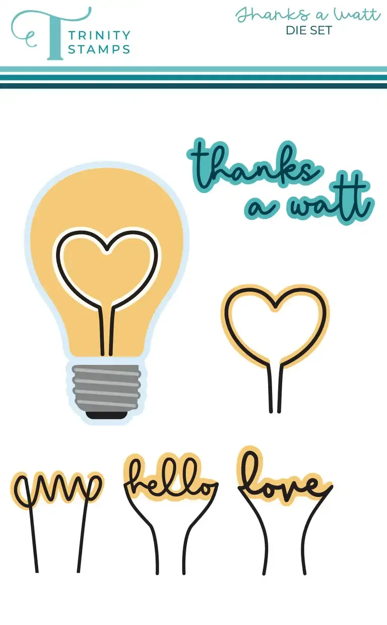 

Thanks A Watt Die Set Scrapbook Diary Decoration Stencil Embossing Template DIY Greeting Card Handmade