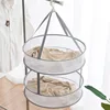1/2 Layer Clothes Dryer Basket With Hanging Hook Fine Mesh Polyester Household Towels Baby Sweater Drying Rack For Home 1