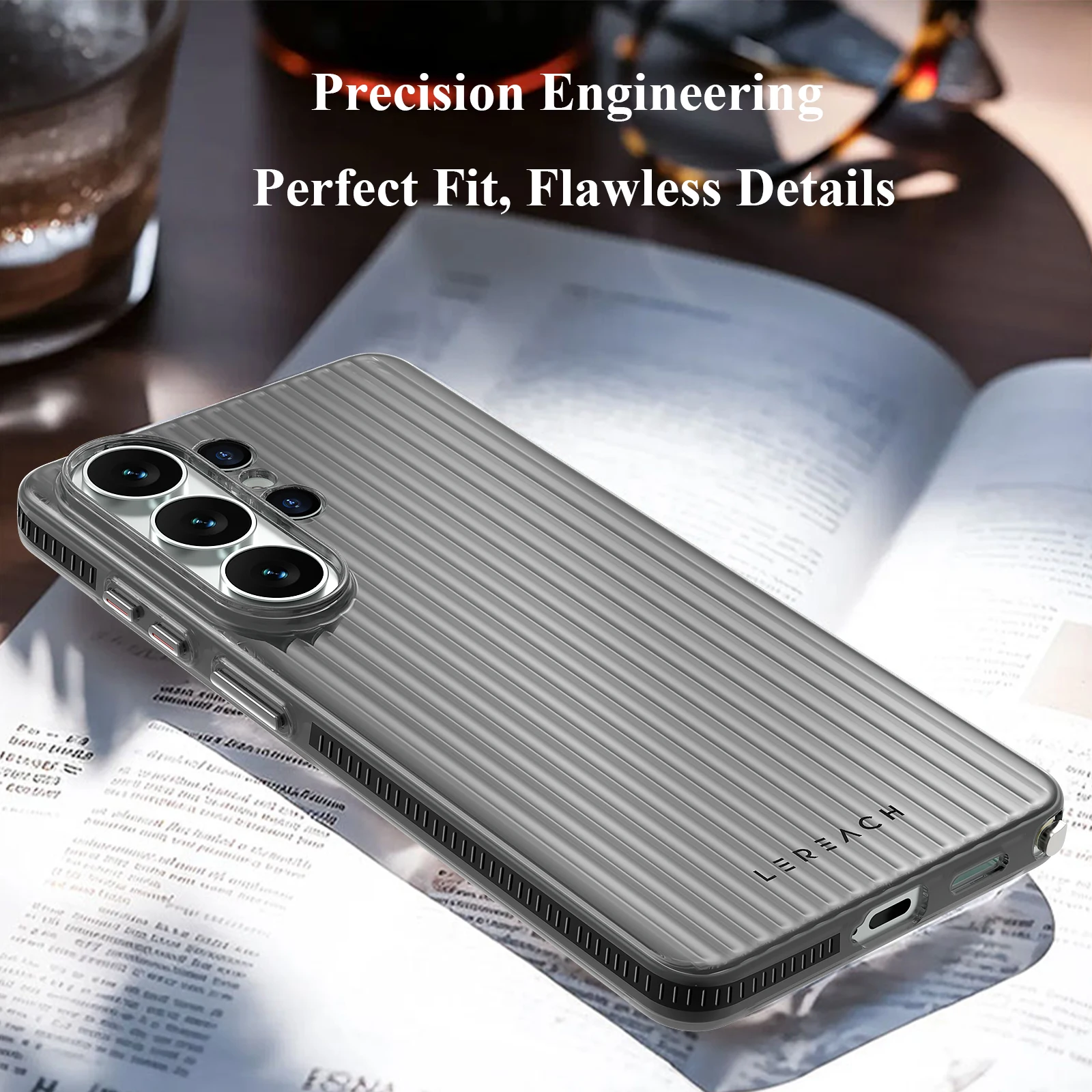 Lereach Corrugated Matte Phone Case - Anti-Slip, Slim, Fingerprint-Resistant Design