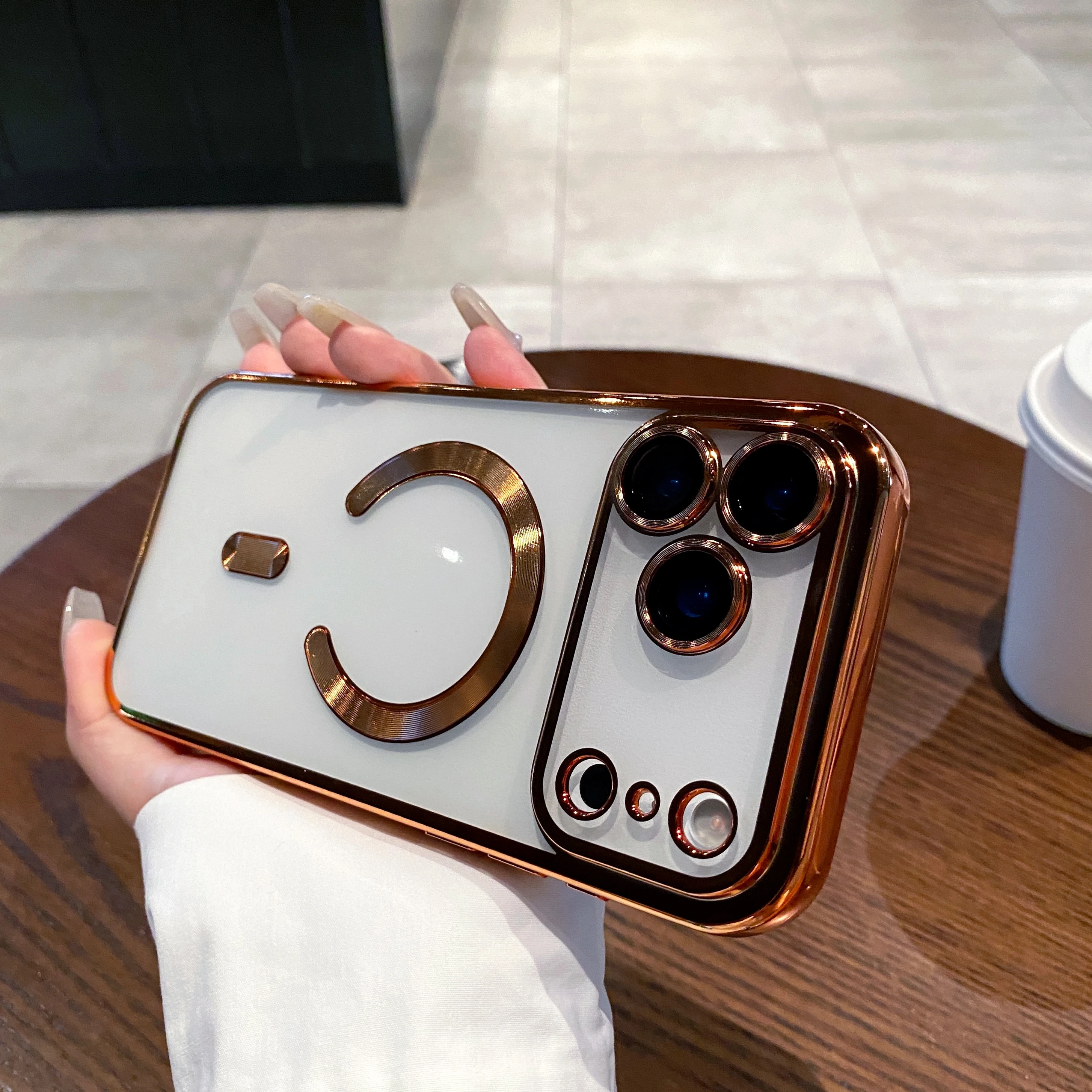 Clear Magnetic Phone Case with Lens Protection - Soft Cover