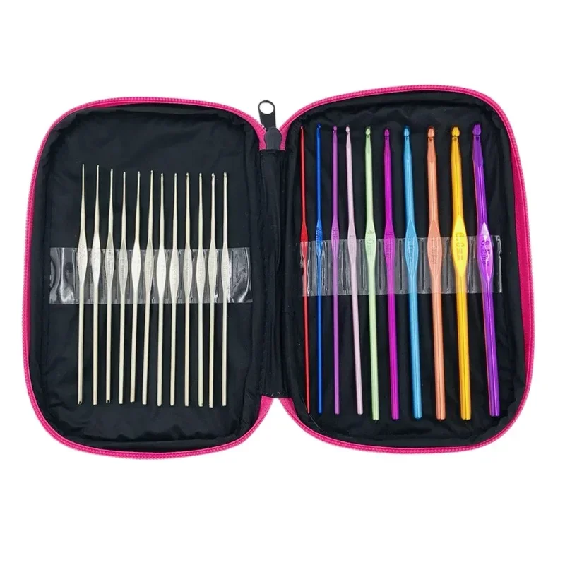 Description Picture 5 of itemCrochet Hooks Needles Kit, Stitches Knitting Craft Case, Crochet Pins Set, Weaving Tools, Sewing Tools, 14 Pcs, 22Pcs