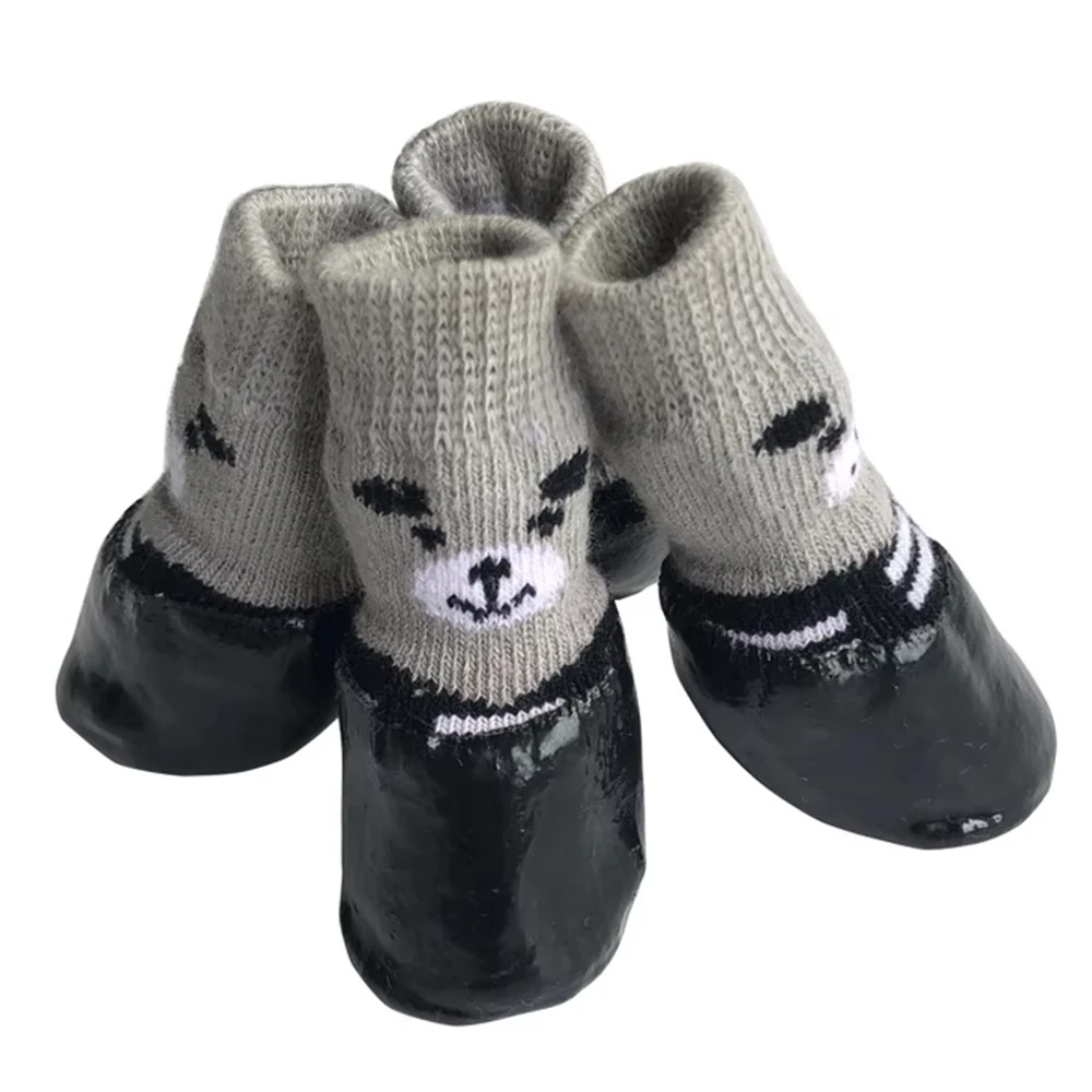 4pcs/lot Winter Warm Dog Socks Anti-Slip Rain Snow Boots Waterproof Puppy Chihuahua Dogs Shoes Booties for Small Large Dogs 4pcs/lot Winter Warm Dog Socks Anti-Slip Rain Snow Boots Waterproof Puppy Chihuahua Dogs Shoes Booties for Small Large Dogs