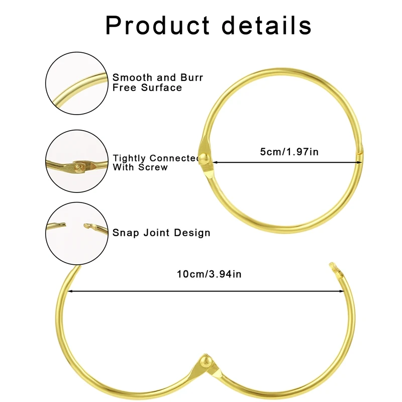 12 pieces Curtain O-Rings Multifunctional Purpose Decorative Metal Shower Curtain Rings Rustproof Iron Bath Drape Loop Smooth
