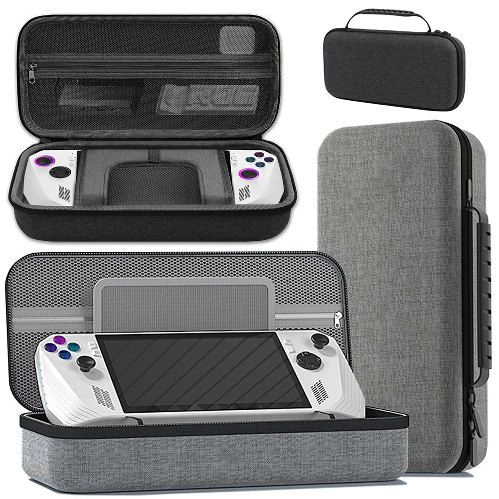 EVA Travel Protective Case with Accessory Pocket Portable Storage Bag Travel Carry Bag for Asus Rog Ally X/Rog Ally Game Console