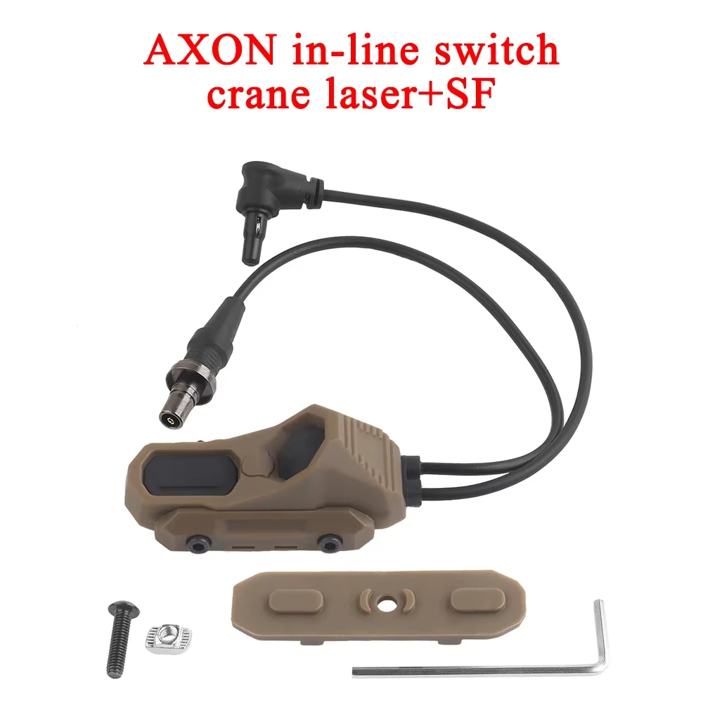 Tactical AXON Remote In-Line Dual Function Pressure Switch Flashlight PEQ NGAL L