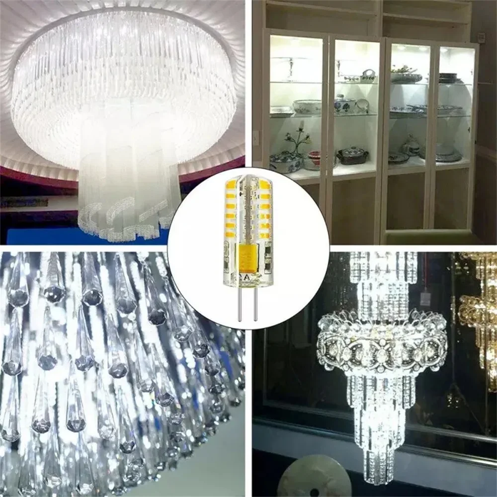 10Pcs G4 LED 전구 5W/9W AC/DC12V AC220V 에너지 절약 실리콘 램프 360빔 각도 할로겐 라이트 스포트라이트 샹들리에 교체
