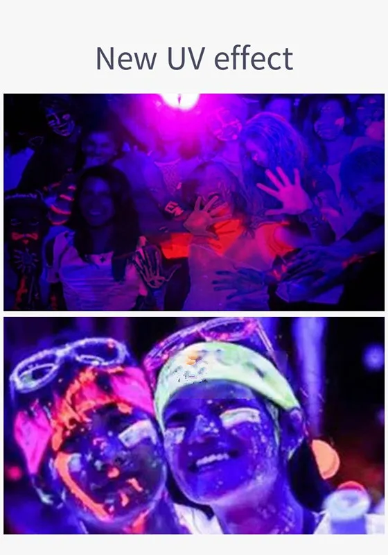 Party Lights, DJ Disco Lights, All-in-One Stage Lights, UV Laser Light Effects, RGB Sound-Activated Strobe Lights with Remote