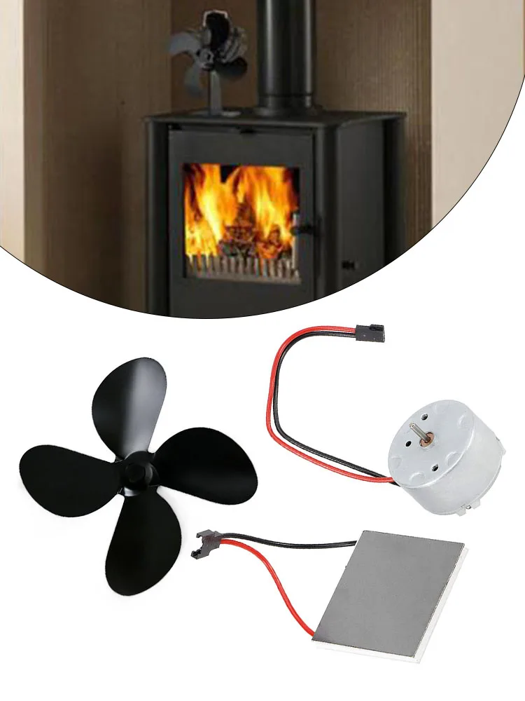 

3pcs Generator Sheet Electric Power Generator Fan Motor Fireplace Fan Generator Piece Stable Firm Motor Accessories Set