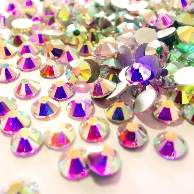 Non Hot Fix Flatback Rhinestones Nail Art Accessories Garment Decorations Crystal Nail Sticker DMC Glitter Stone Diamond DIY