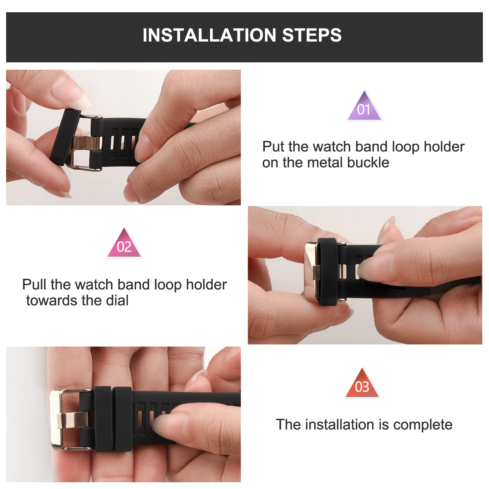 10Pcs/6pcs/4pcs/lot Rubber Watchband Rings Replacement Silicone Watch Bands Loop Ring thumbnail 11