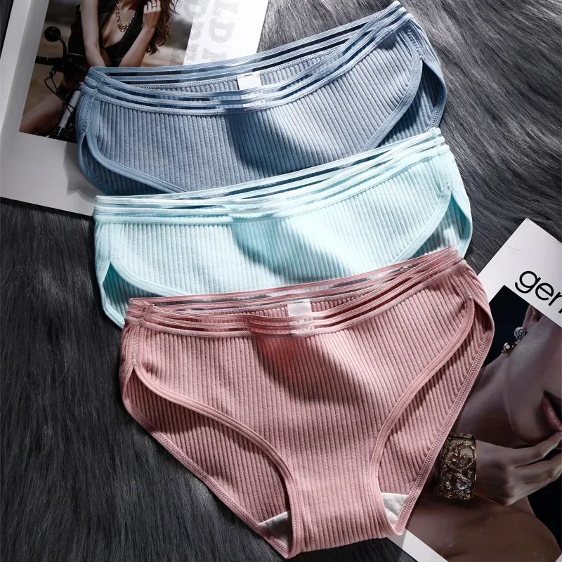 

Women's Cotton Panties Female Lace Edge Breathable Briefs Sexy Underwear Women Cotton Crotch Lingerie Intimates