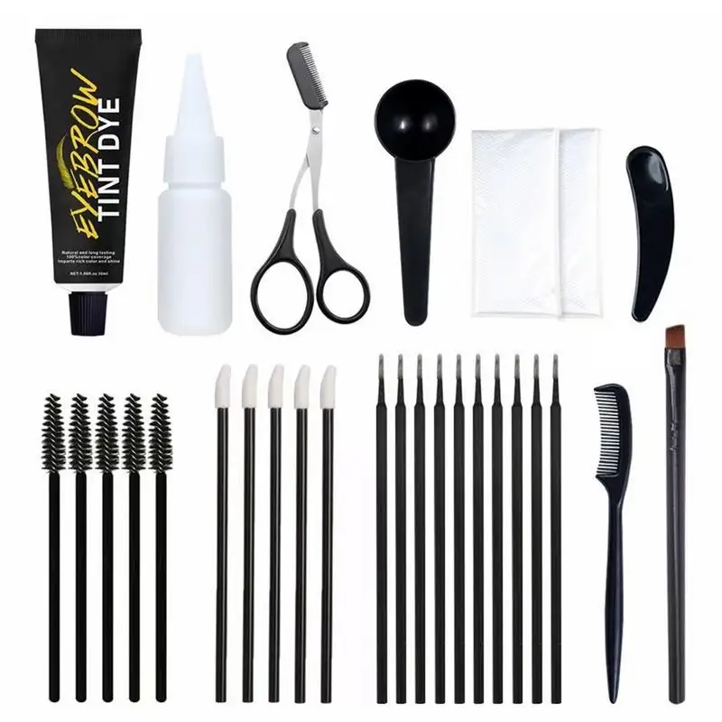 

Eyebrow Dye Suit Eyebrow Nourishing Cream Waterproof Eyebrow Dyeing Cream Set With Comb Activator Brush Eyebrow Trimming Cutter