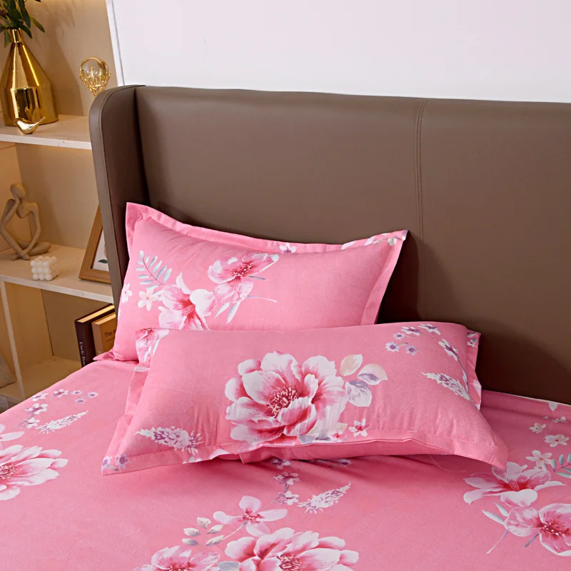 Bedding Pillowcase With Customizable Flowers Design, Adult Bedroom, Home Decor, Custom Size Cushion Cover, 70x70cm, 51x66cm, 1Pc