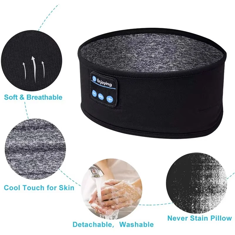 XIAOMI Bluetooth Earphones Sports Sleeping Head Band Elastic Wireless Headphone Eye Mask Wireless Bluetooth Headset Head Band wireless headphone bluetooth earphones