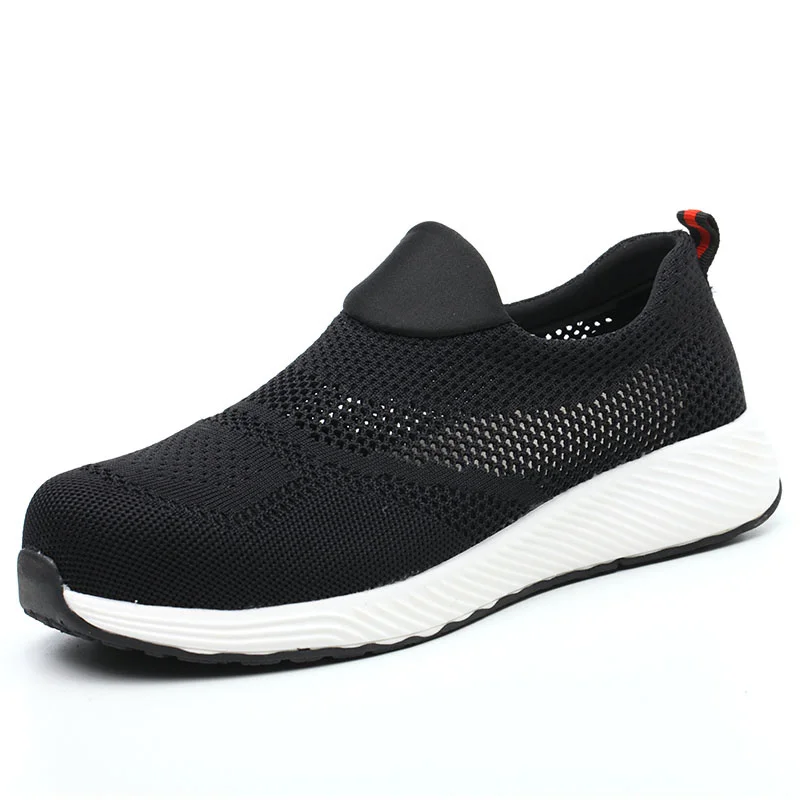 

Summer Lightweight Steel Toe Cap Deodorant Mesh Wear-resistant Non-slip Safety Shoes Men's and Women's Shoes Large Size 36-46