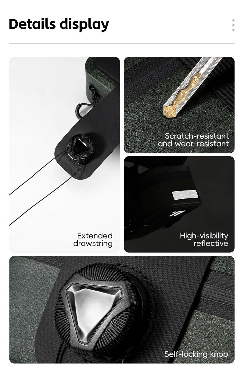WEST BIKING Mini-Fahrradsatteltasche, leicht, klein, 0,5 l, tragbare Multifunktions-Handtasche, Fahrradtasche, Fahrradzubehör – Detail 14
