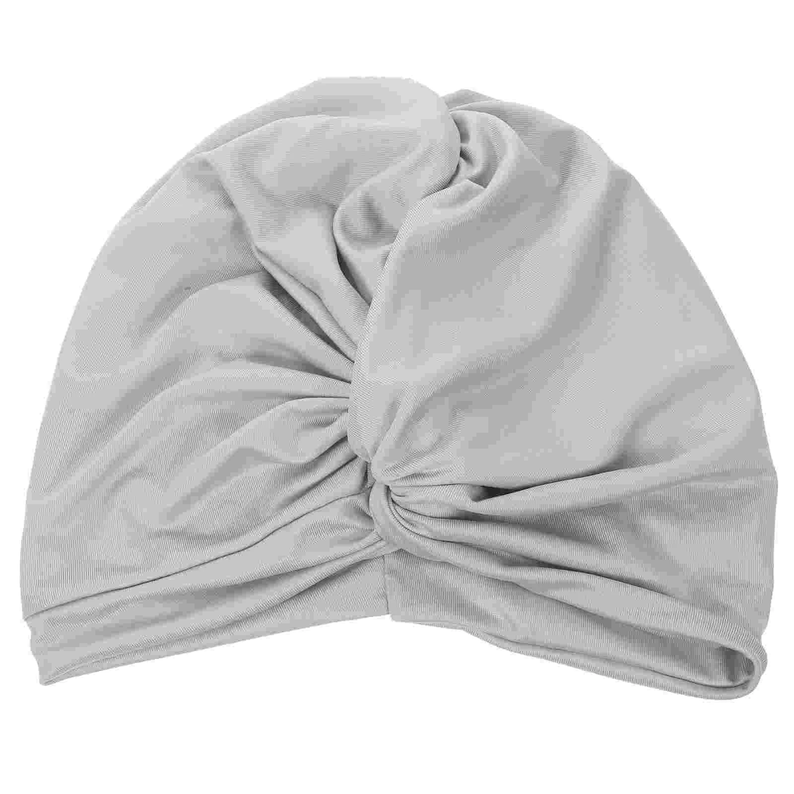

Womens Hat Adult Beach Hot Spring Swimming Cap Gray Long Hair for The Flowers Caps Women's