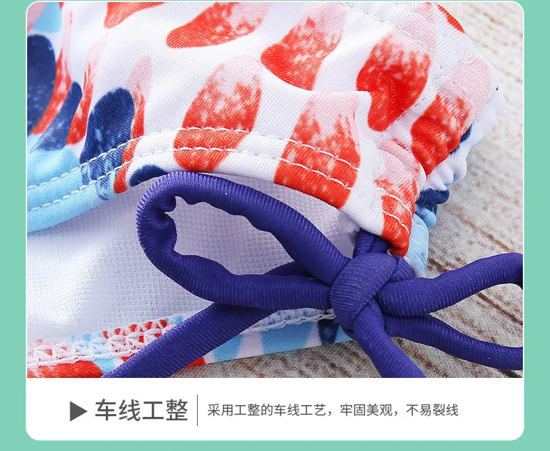 European and American Split Children's Swimsuit Bikini Lace-up Swimsuit