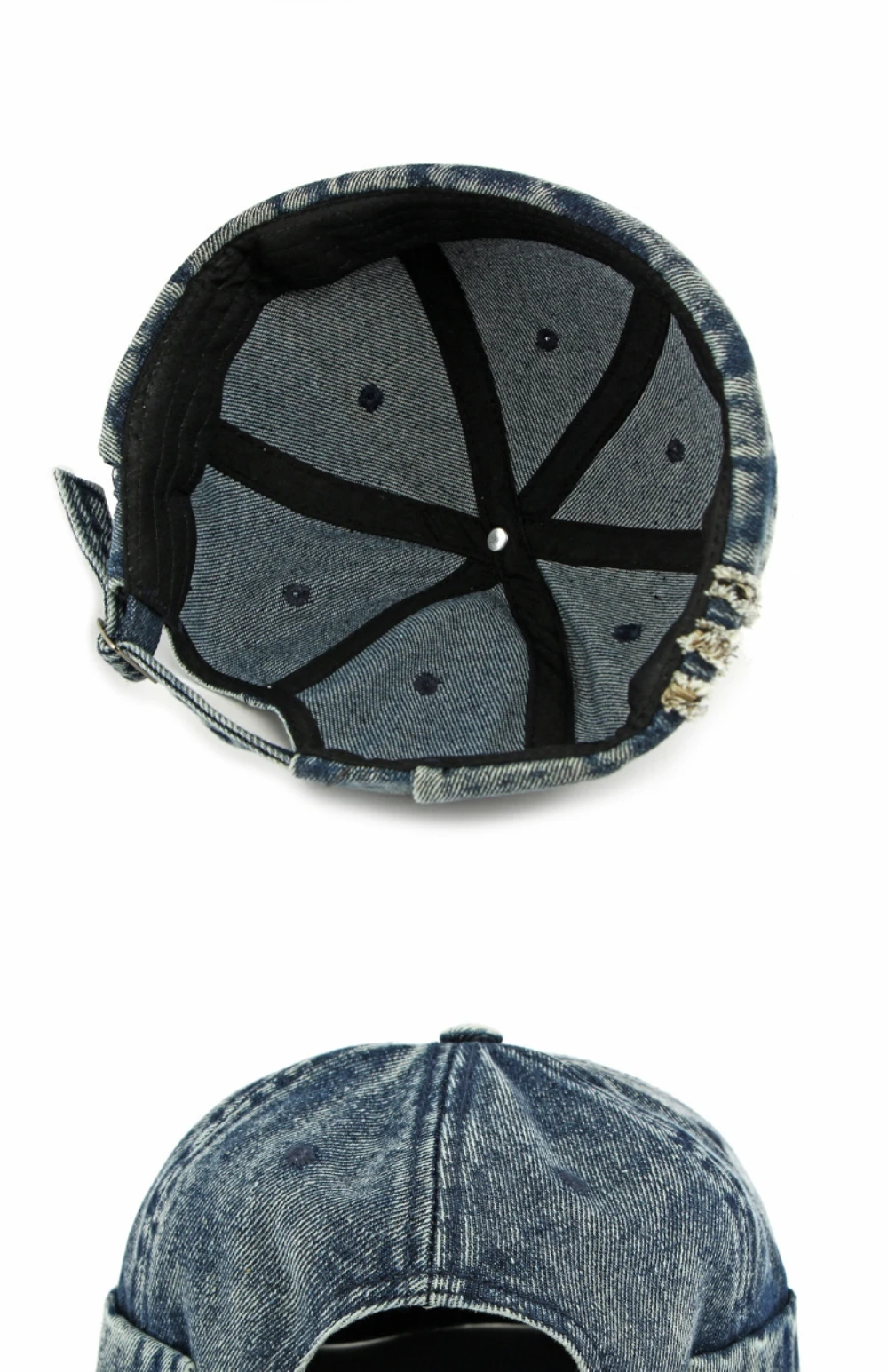 HT5048 Neue Frühling-Herbst-Mützen für Männer und Frauen 100% Baumwolle Denim-Hut Unisex Verstellbare Skullcap Beanie-Mütze Hip-Hop-Kappe – Detail 14