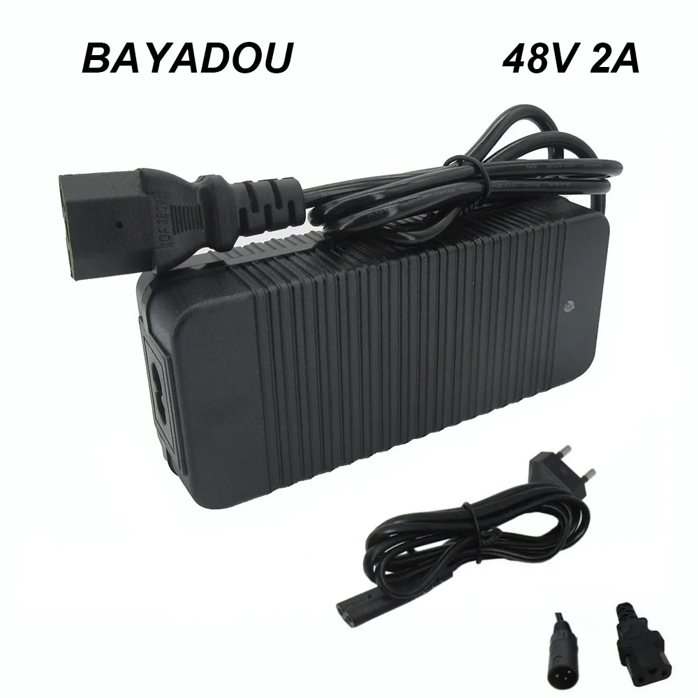 

SJT125E 48V 2A Lead Acid E-Bike Bicycle Charger For 57.6V 48 Volt Ebike Scooter Battery Adapter 48V2A 3PIN IEC Connector