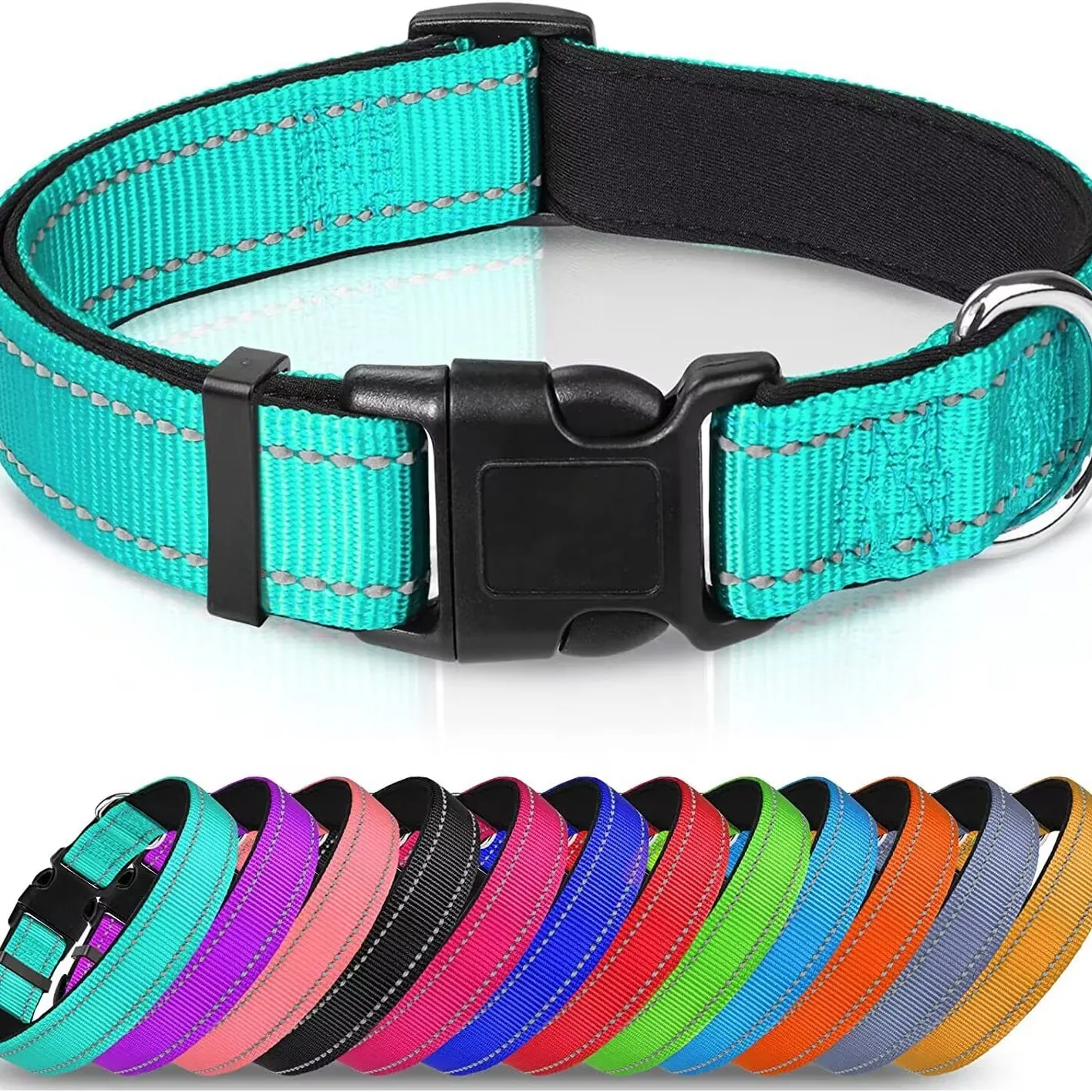 Soft Neoprene Reflective Dog Collar 1