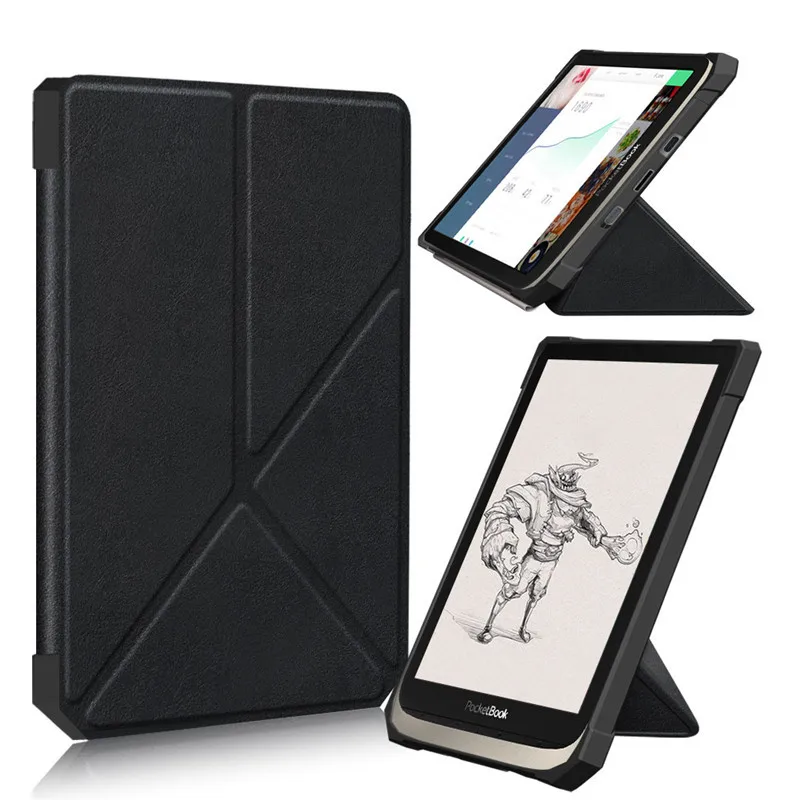 

For Pocketbook 740 InkPad 3 / InkPad 3 Pro / InkPad Color 741 Case Cover eReader Multi-folding Stand Soft TPU Back Tablet Cover