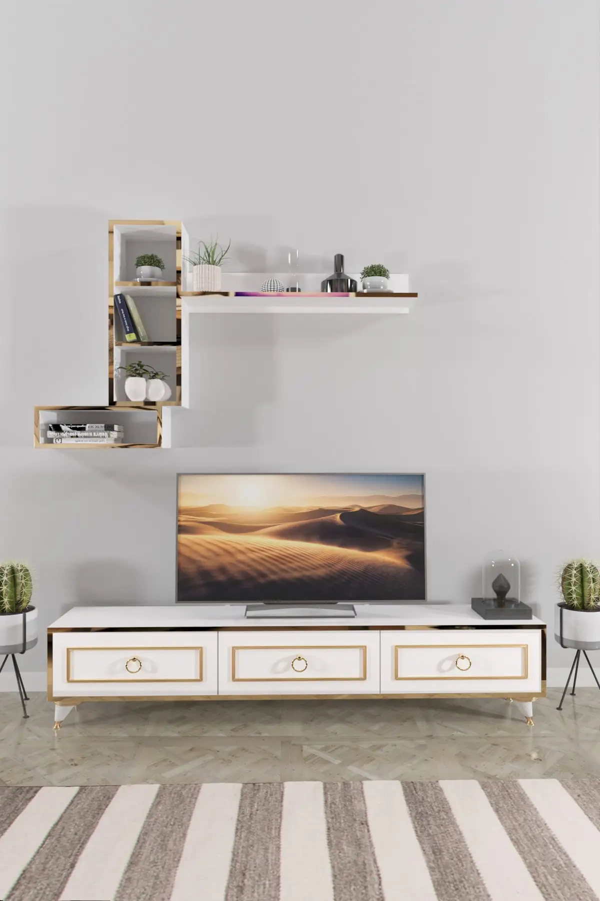 Unità Tv Snowdrop Bianca