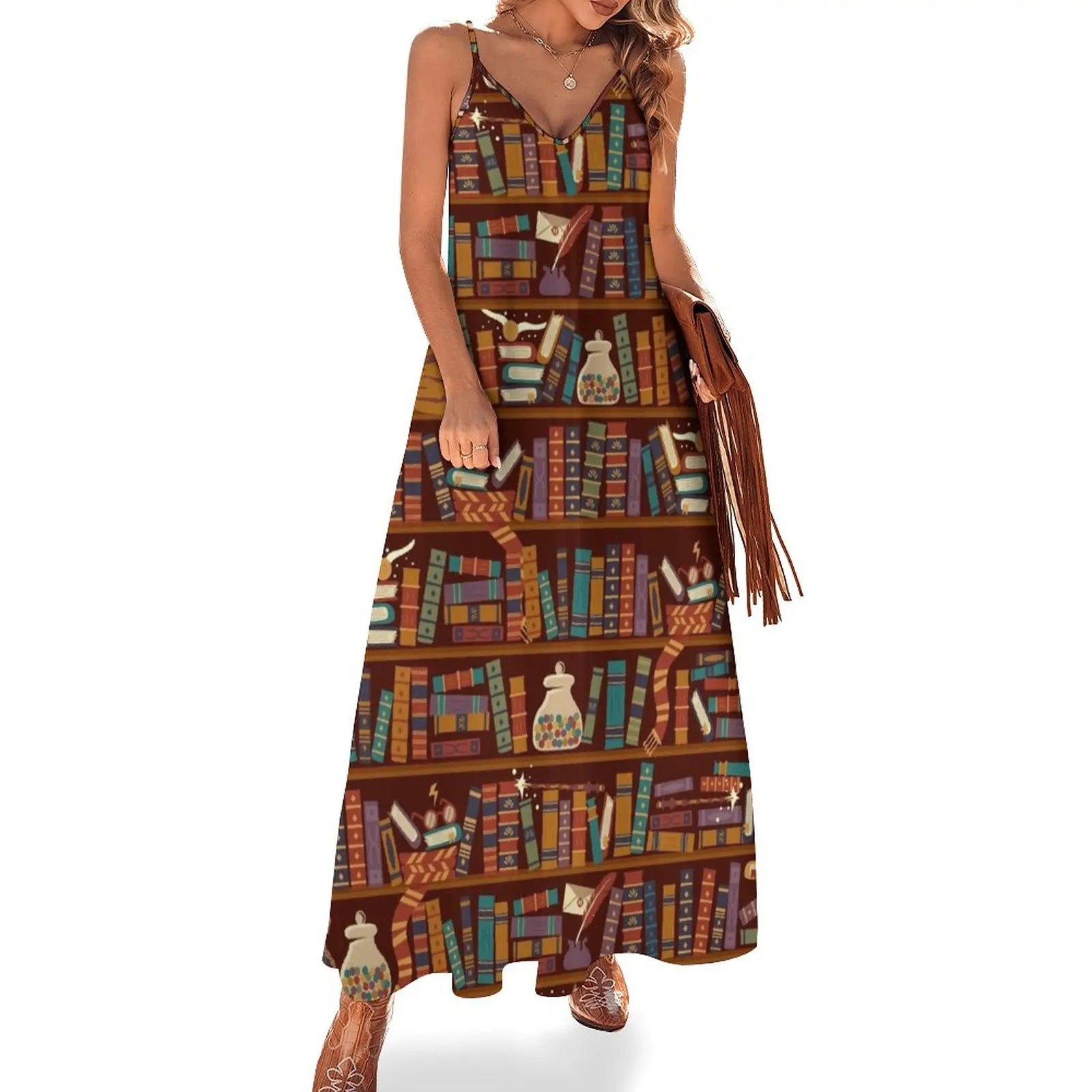 

New Bookshelf Sleeveless Dress wedding guest dress 2023 purple dress women's elegant loose dresses