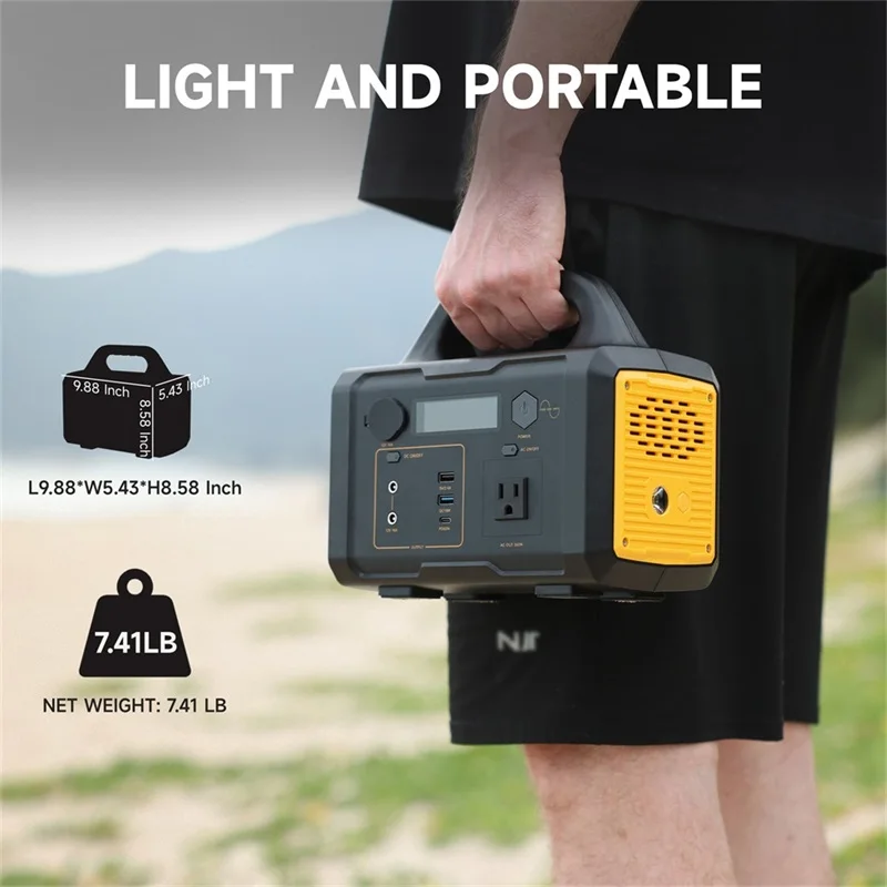 120V/60HZ 300W Outdoor Portable Power Station Power Generator LED Light Emergency Solar Bank for Home Camping