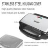 -Electric grill plate for sandwich maker, non-stick aluminum pan, 900W 4
