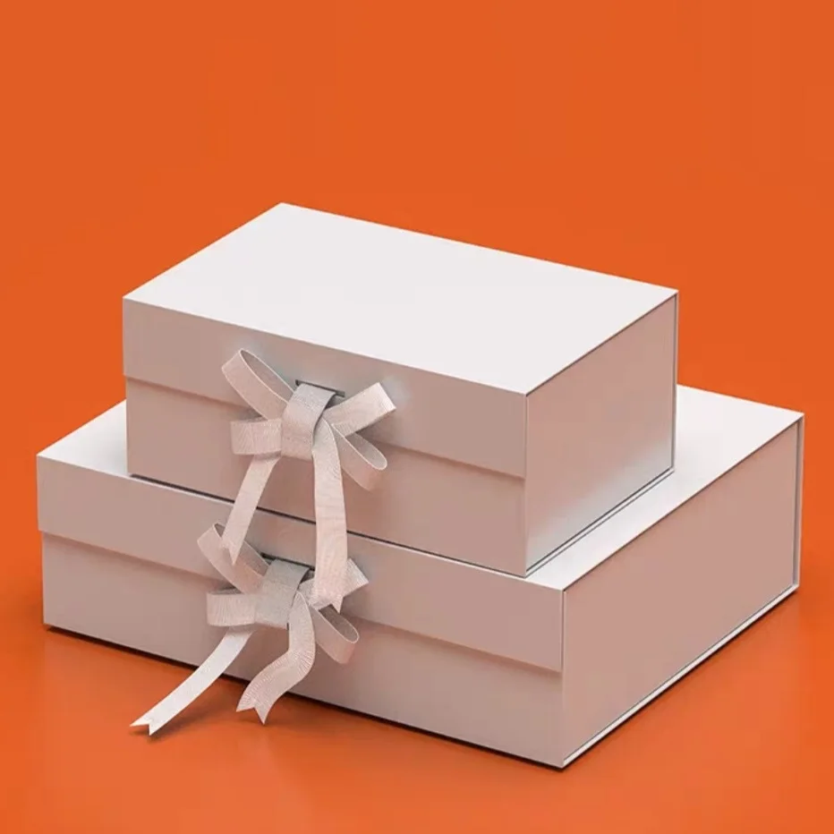 Caja de regalo con tapa, caja de papel con cinta, caja de regalo magnética, caja  decorativa de caja XianweiShao