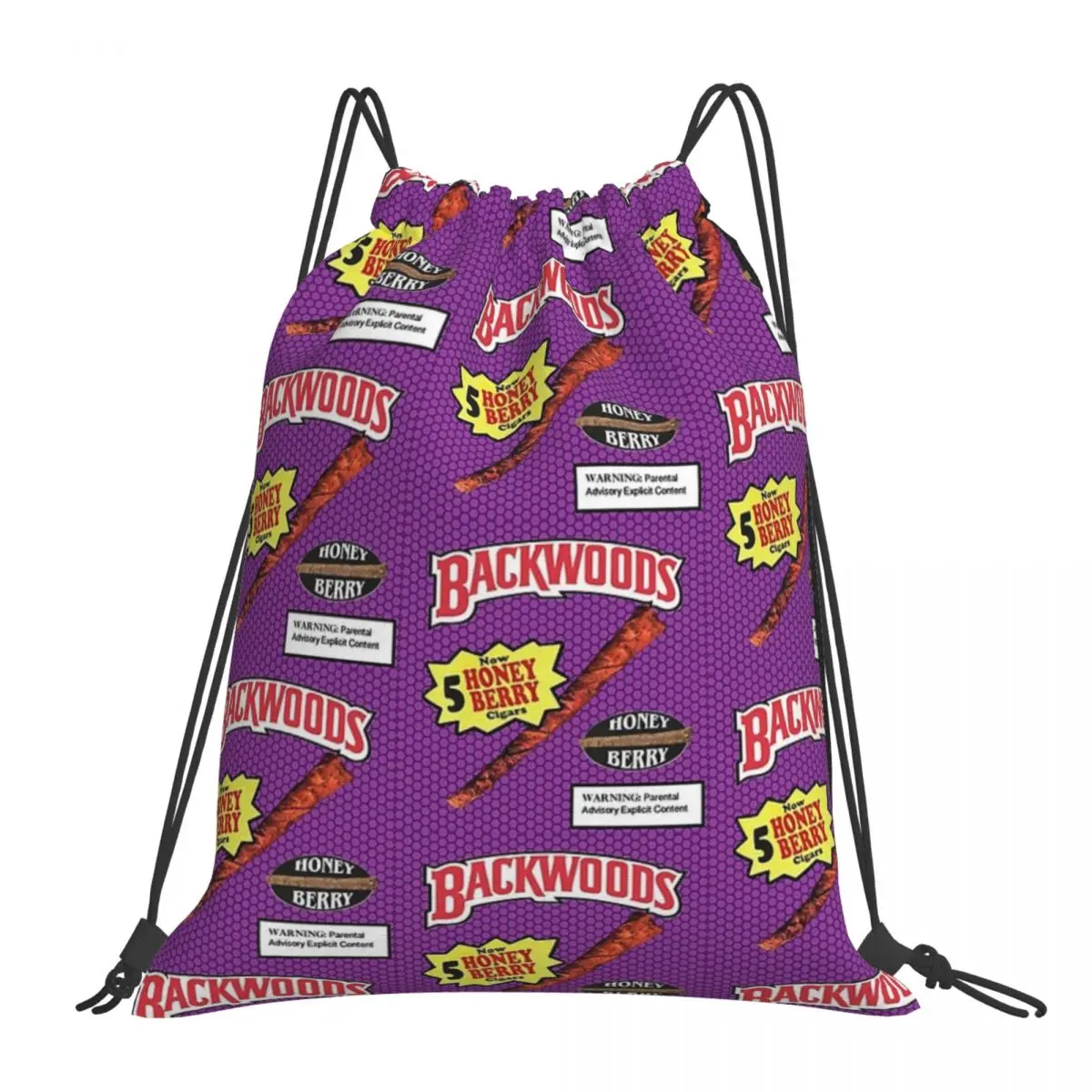 

Backwoods Honey Berry Backpacks Fashion Portable Drawstring Bags Drawstring Bundle Pocket Shoes Bag BookBag For Man Woman School