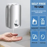 850ML/1050ML Stainless steel Wall Mount Soap Dispenser Bathroom Liquid Soap Detergent Shower Gel Storage Bottle Toilet Kitchen 2