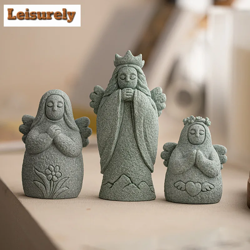 Green Sandstone Goddess Tea Pet Zen Tea Sculpture Tea Figurine Play Toys Tea Statue Ornaments Can Be Raised Teaware Supplies
