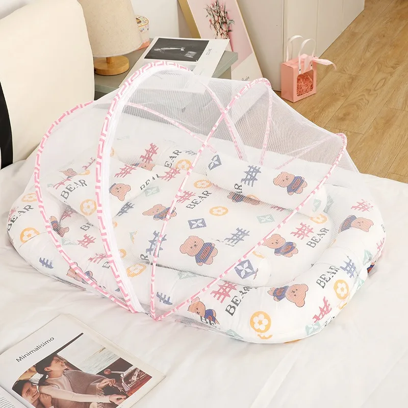 Portable newborn biomimetic sleeping mat mattress bed middle bed baby baby mosquito net