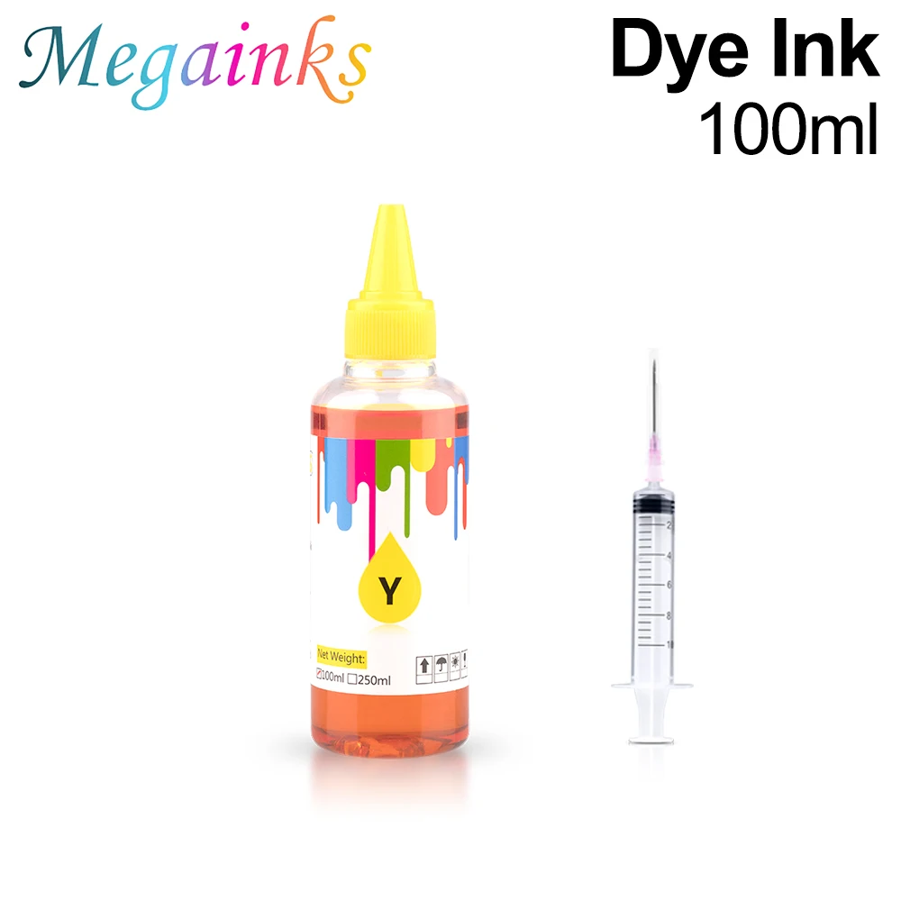 Universal Corante Tinta bk c m y Kit Compatível para hp Canon Epson Irmão Deskjet Impressora Jato de Tinta Cartuchos Tanque Ciss 100ml - Imagem 3