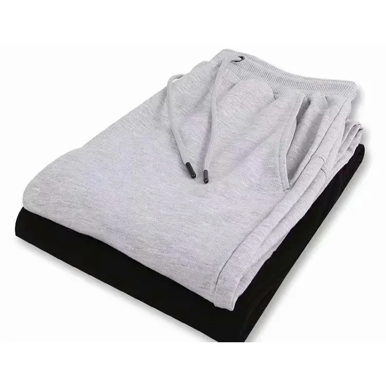 Men's Cotton Casual Pants Thickened Drawstring Sweatpants Loose Plus Size and Ankle Pants Black Gray Pants Sweatpants  Casual 5