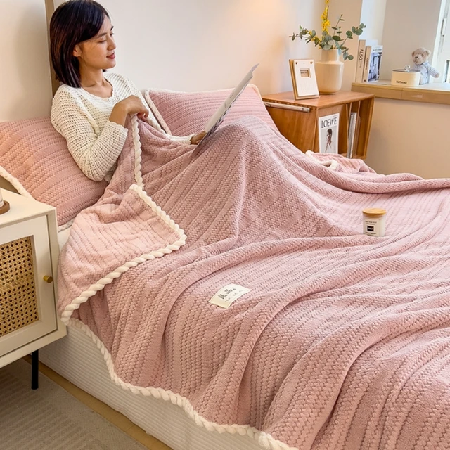 Warm Plaid Winter Throw Blanket 6