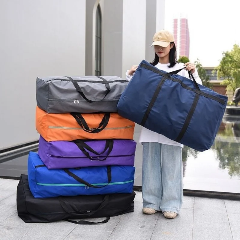 Foldable Quilt Storage Bag Large Capacity Handheld Luggage Bag Portable Travel Clothes Storage Organizer Zipper Unisex Tote storage bag travel bags clothes storage bags