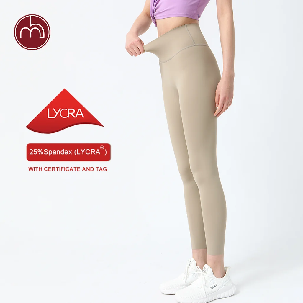 High Waist Yoga Leggings Lycra Elastic Freely Cut Trouser Leg