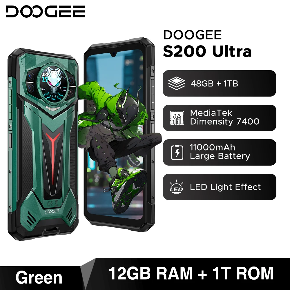 世界初公開 DOOGEE S200 ウルトラタフネスフォン 48GB+1TB Dimensity