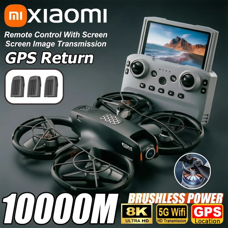 Drone Xiaomi M5 8K HD GPS Évitement Obstacles Télécommande