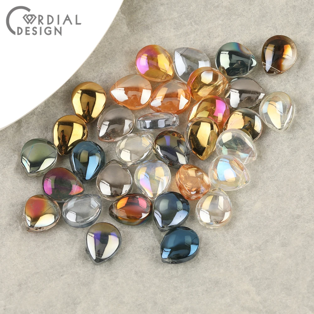 Cordial Design 10*12MM 300pcs Beads Making/Hand Made/DIY Glass Bead/Aurora Effect/Waterdrop Shape/Jewelry Findings & Components - cordial