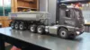 1/14 Tamiya Dump Truck 3-axis Hydraulic Tipper Trailer for 1/14 Tamiya RC Truck Scania R620 Actros Volvo MAN LESU DIY Parts 2