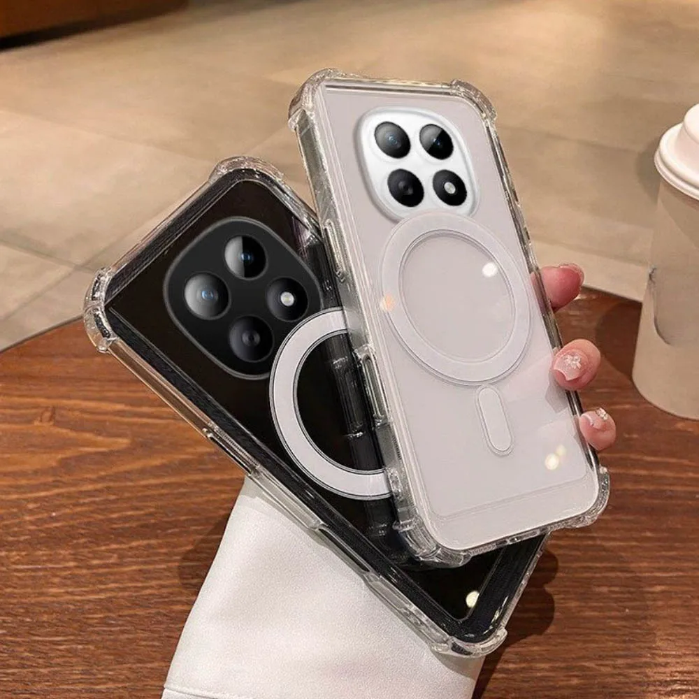 Enhanced Magnetic Anti-Fall Transparent Phone Case