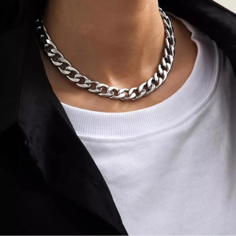 Women Men Stainless Steel Chains Necklace Korea Boys Girls Guys Punk Rock  Personality Choker HipHop Street Rap Necklaces Unisex - Price history &  Review, AliExpress Seller - Prom Fans Official Store