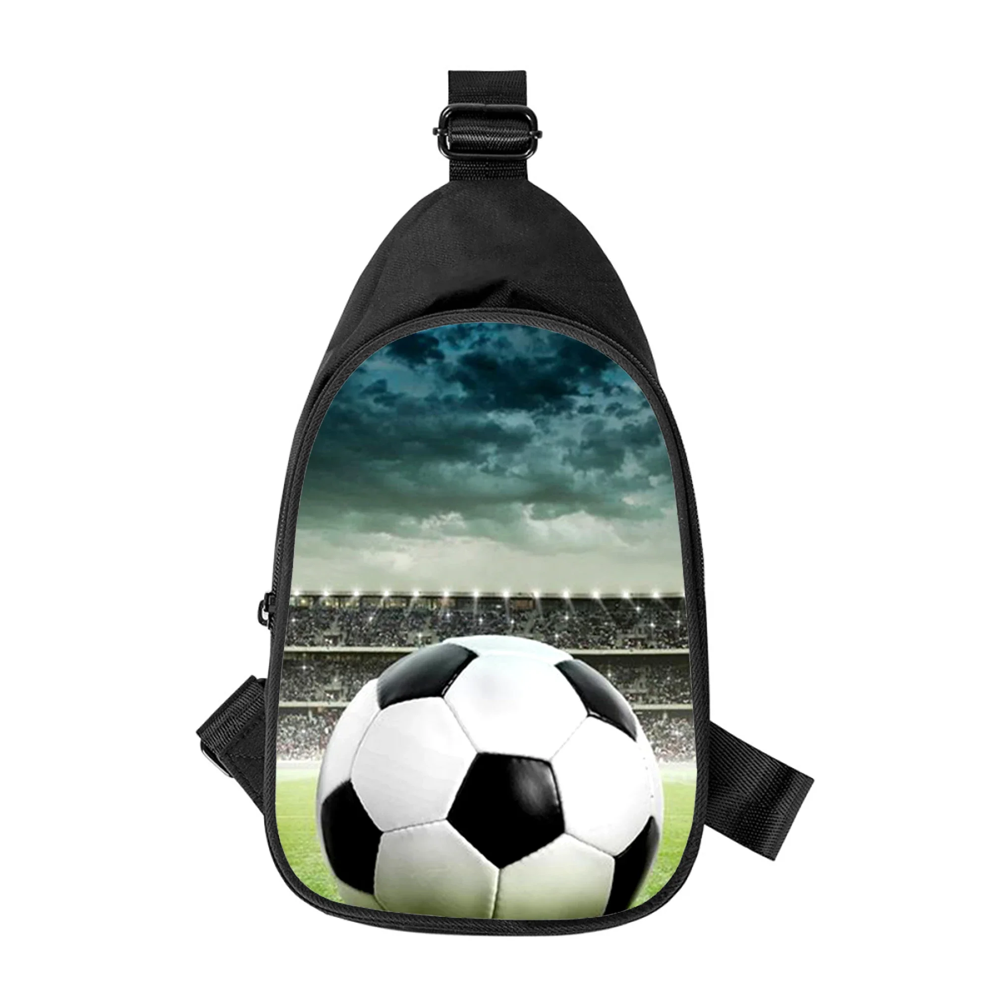 Voetbal 3d Print Nieuwe Mannen Cross Borst Tas Diagonaal Vrouwen Schoudertas Echtgenoot School Taille Pack Mannelijk Borstpakket